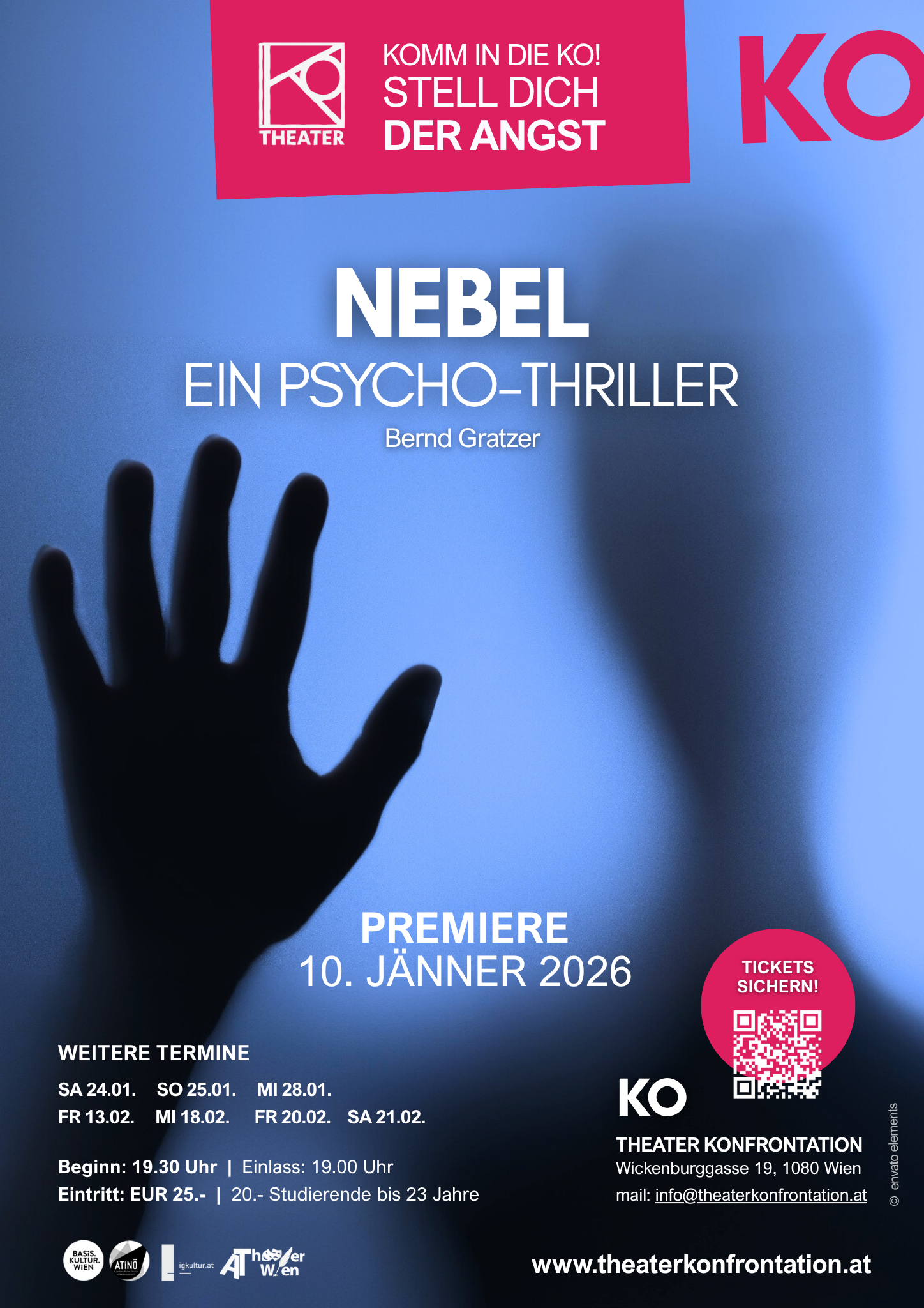 Plakat des Theater Thriller NEBEL